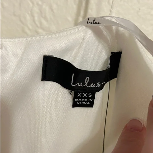 Lulu's White Asymmetrical Dress - Picture 2 of 6